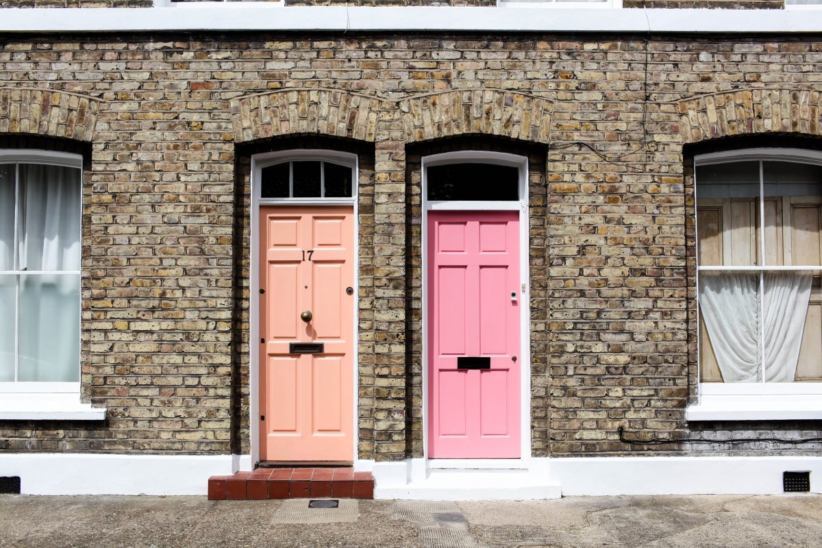 pink doors