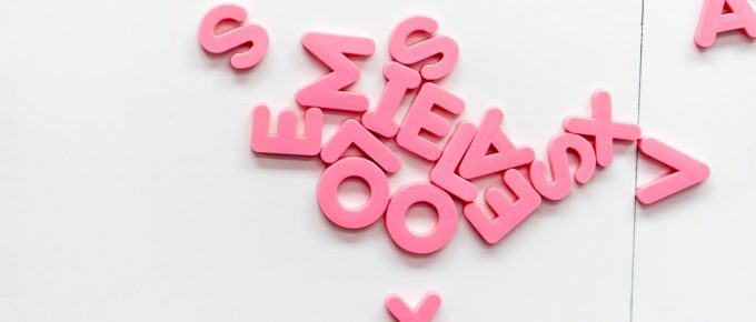 pink letters