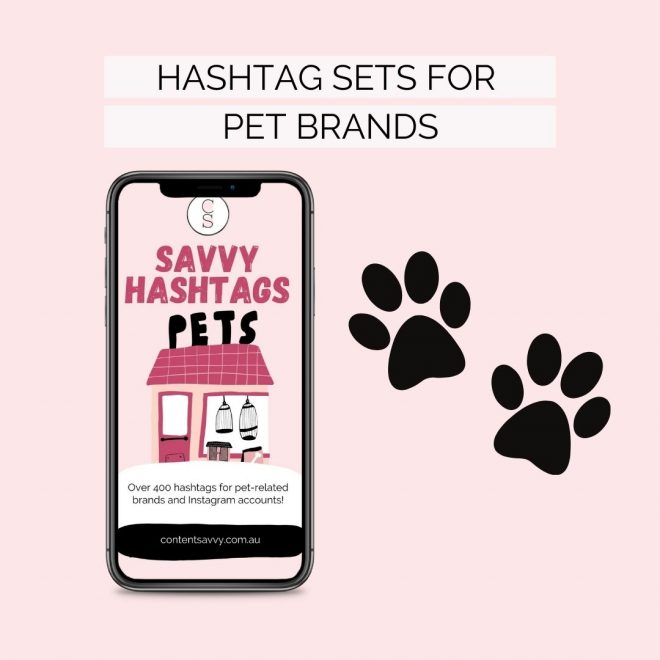Hashtag Instagram sets for pet brands and accounts